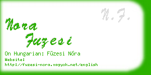 nora fuzesi business card